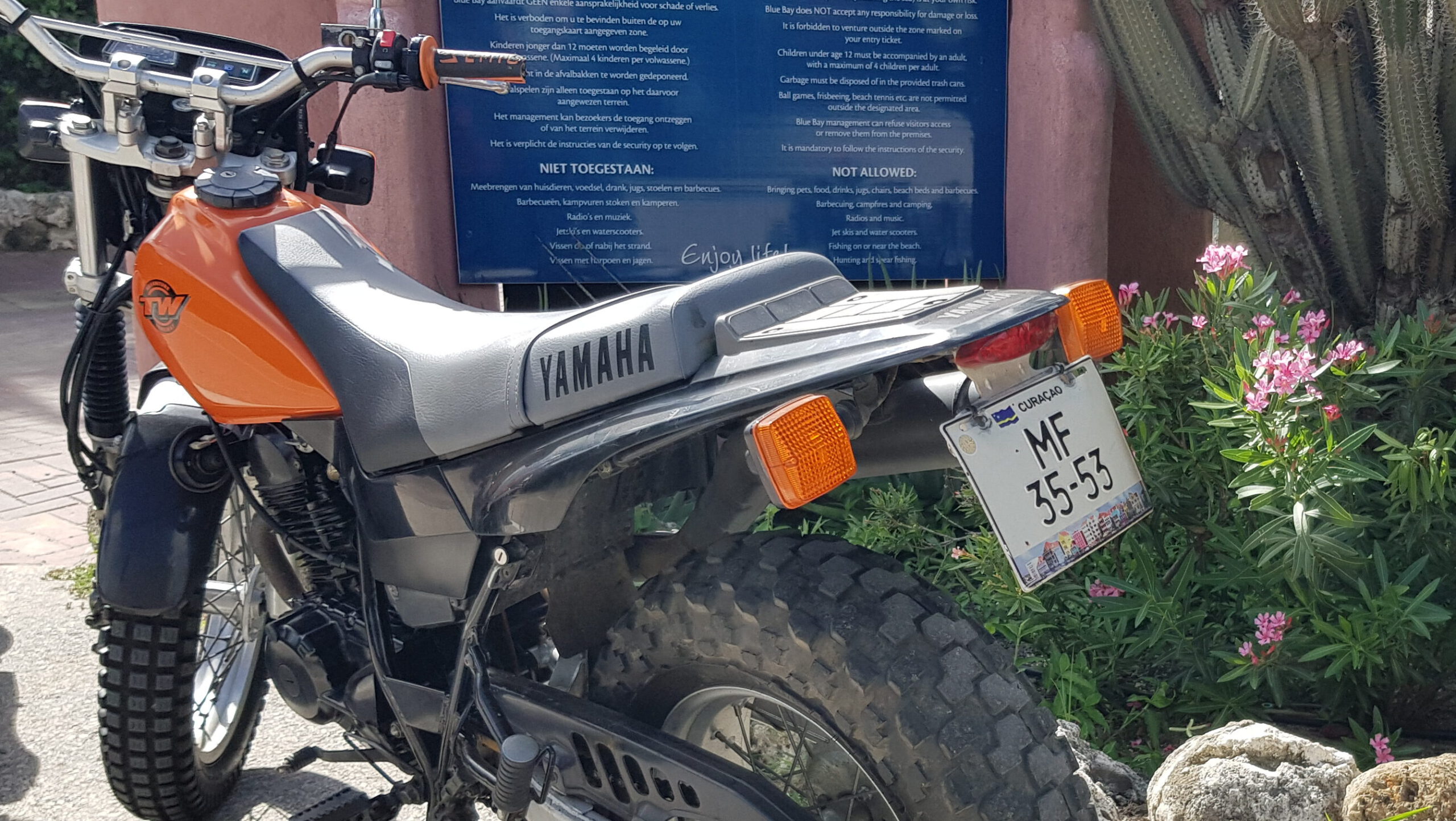 Kenteken motorfiets Curaçao